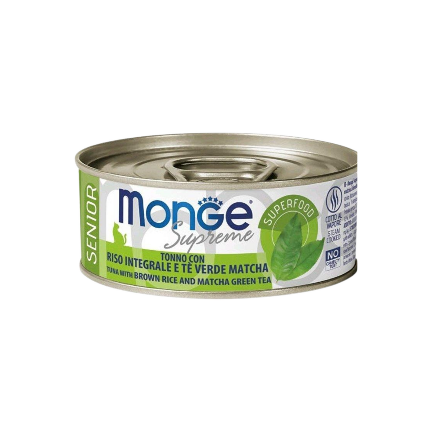 MONGE SENIOR - ATÚN CON ARROZ INTEGRAL Y TÉ VERDE LATA 80 GR