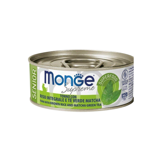 MONGE SENIOR - ATÚN CON ARROZ INTEGRAL Y TÉ VERDE LATA 80 GR