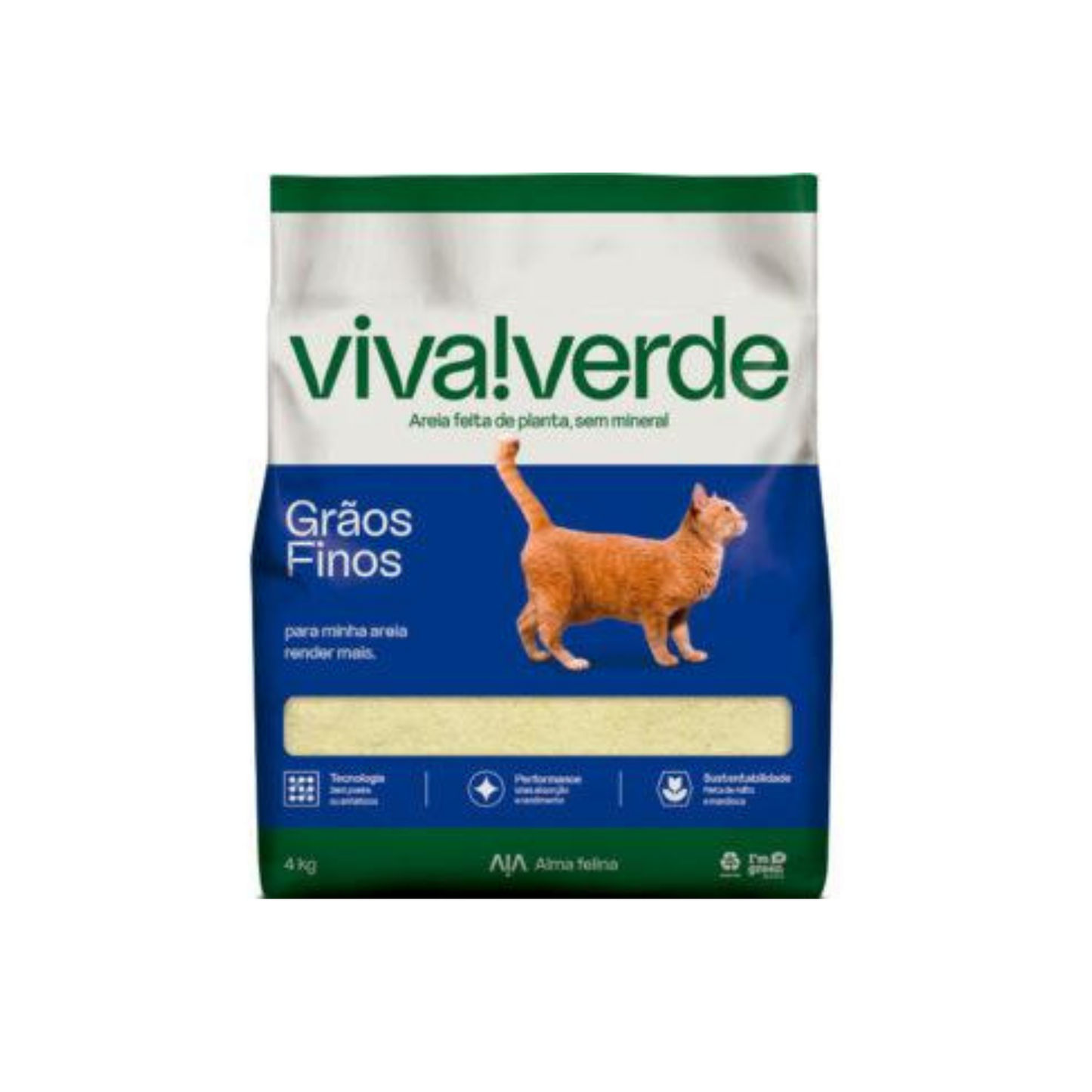 ARENA ECOLOGICA SUPER PREMIUM VIVA VERDE GRANOS FINOS 4 KG