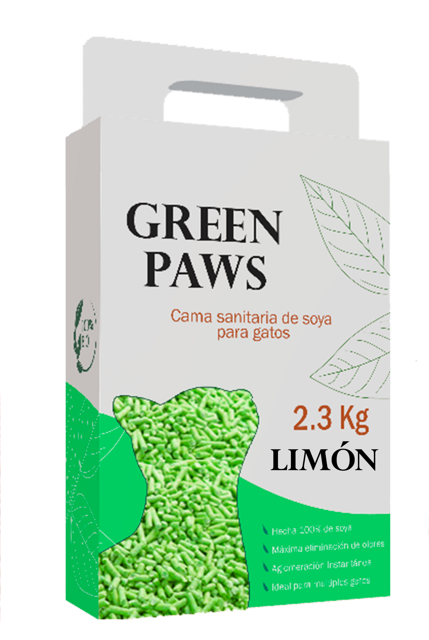ARENA DE SOYA TOFU GREEN PAWS AROMA LIMÓN 2.3 kg