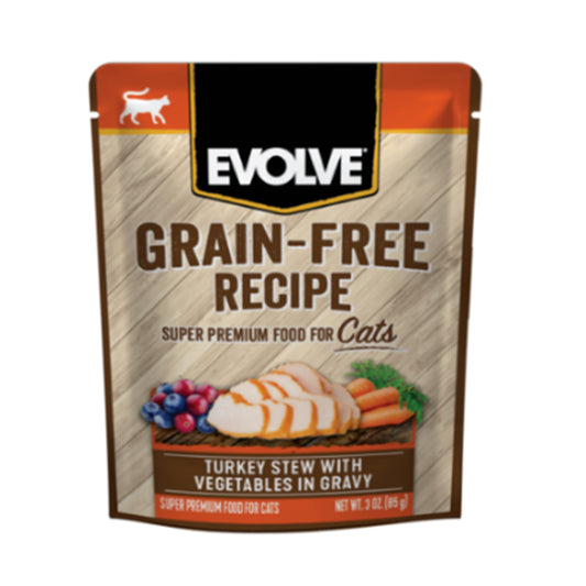 EVOLVE POUCHE CAT PAVO Y VEGETALES 85gr