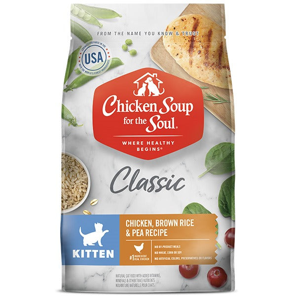 Chicken Soup Kitten - Chicken, Brown Rice, & Pea Recipe Cat 2.2 kls