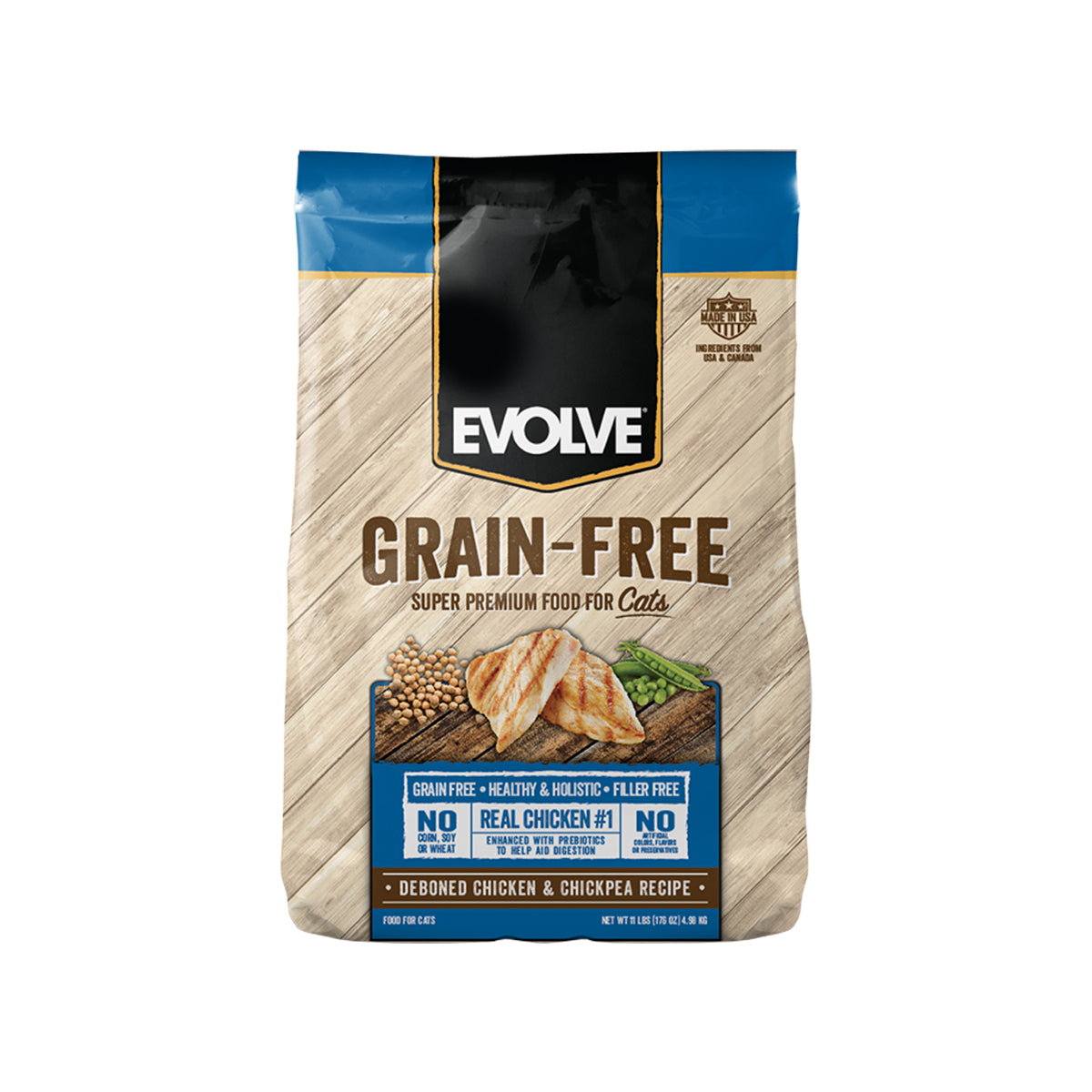 EVOLVE CAT COMIDA SECA GRAIN FREE CHICKEN - 11Lb  4,98 KG