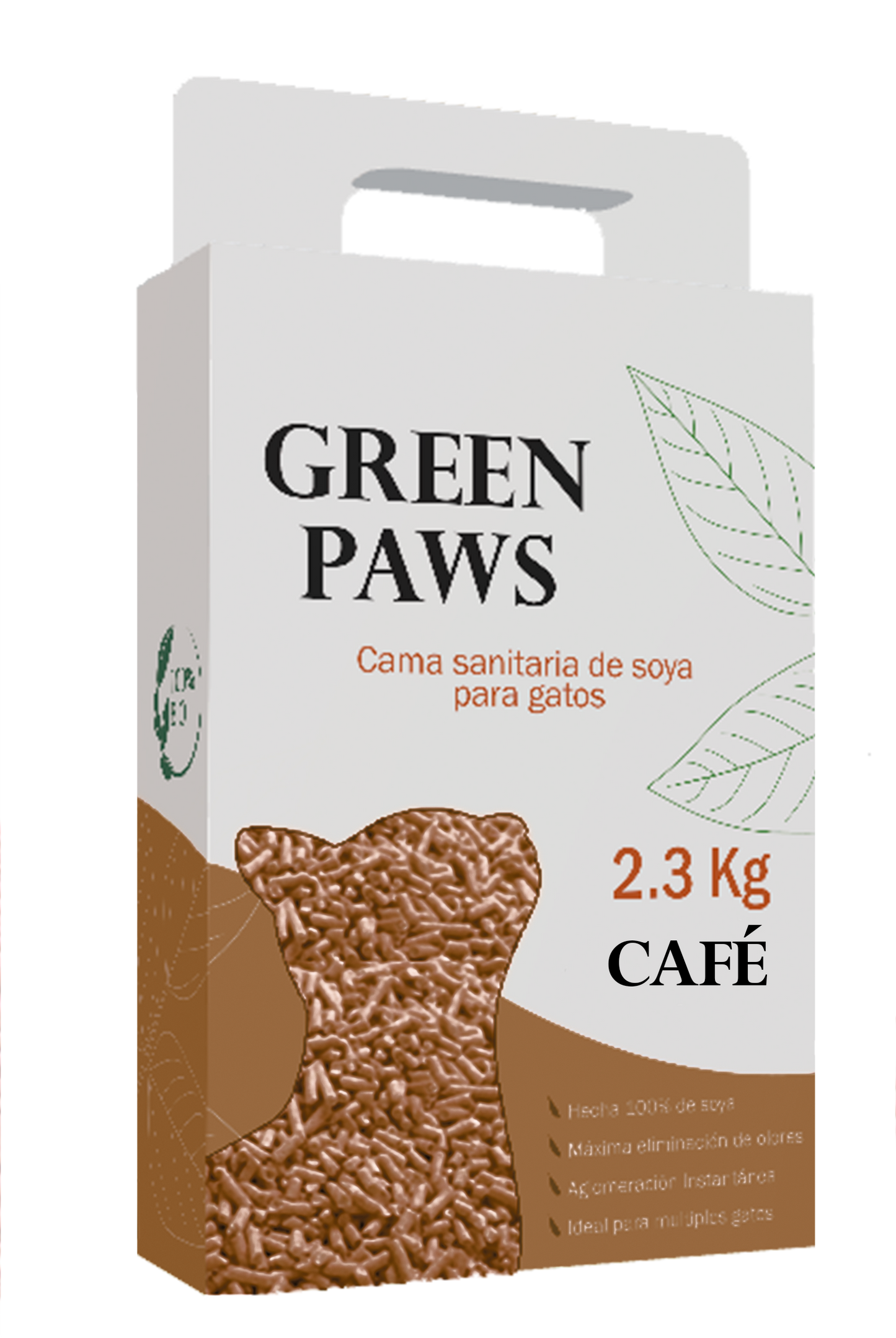 ARENA DE SOYA TOFU GREEN PAWS AROMA A CAFÉ  2.3 kg
