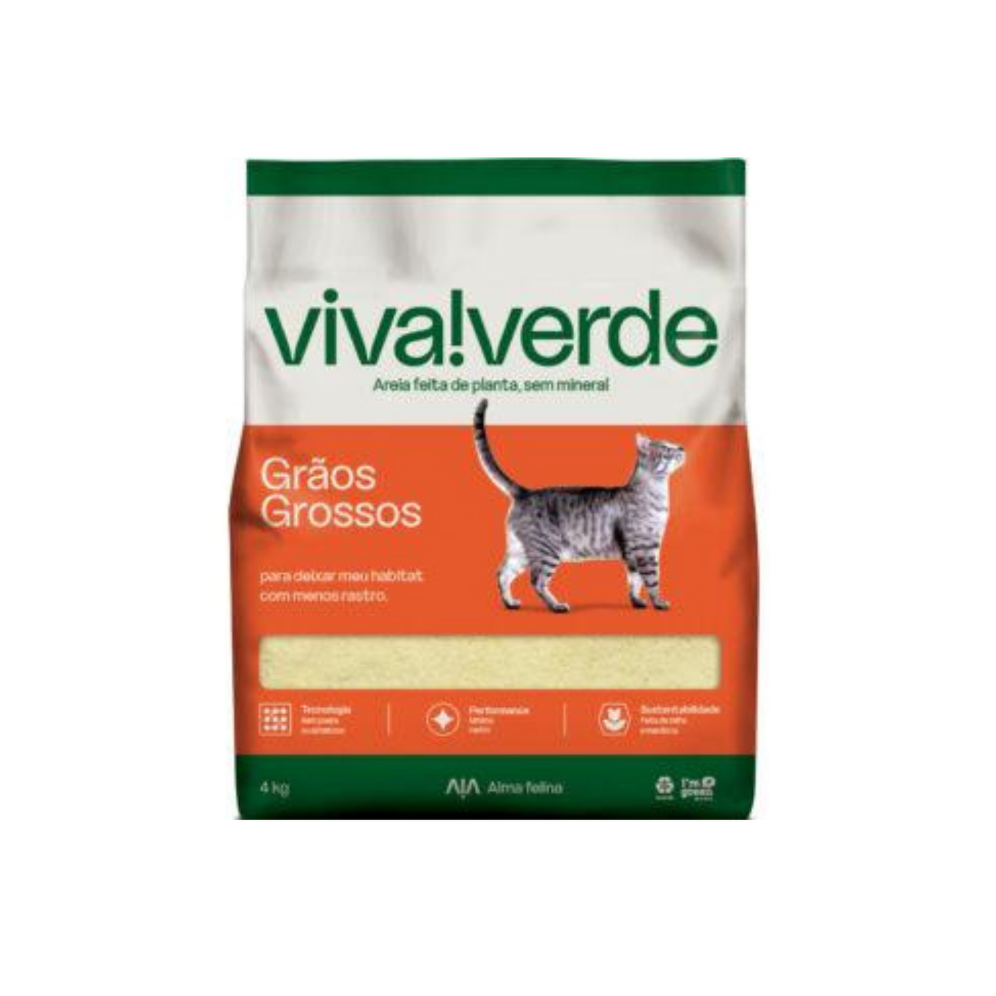 ARENA ECOLOGICA SUPER PREMIUM VIVA VERDE GRANO GRUESO 4 KG
