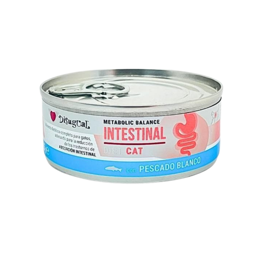 DISUGUAL CAT INTESTINAL DIET - PESCADO BLANCO - LATA POR 85Gr