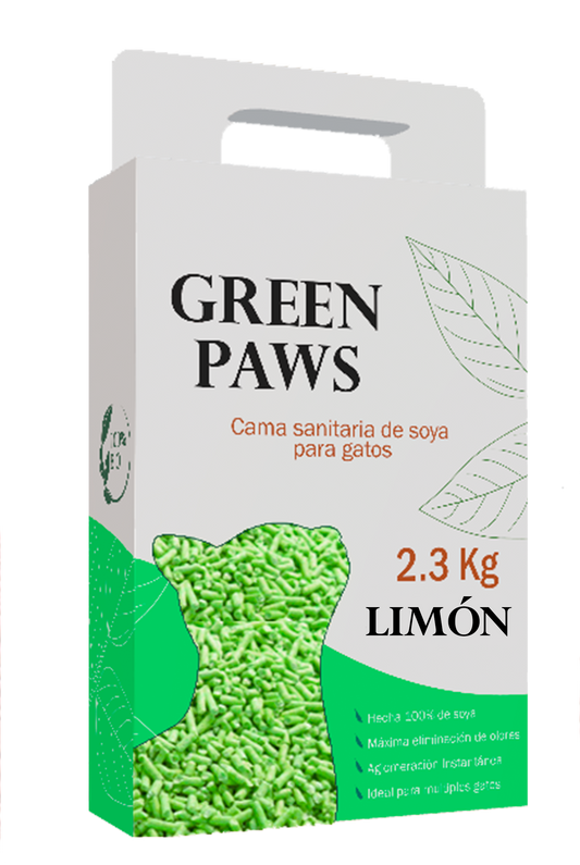 ARENA DE SOYA TOFU GREEN PAWS AROMA LIMÓN 2.3 kg