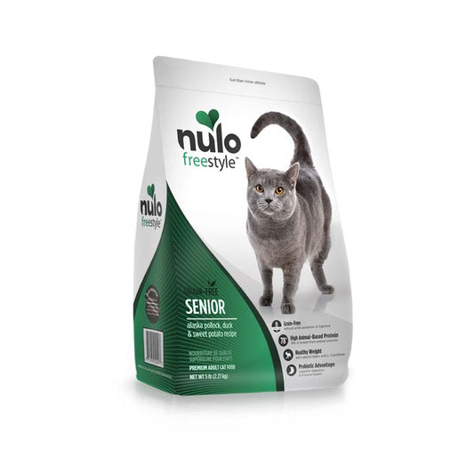 NULO CAT FS GRAIN FREE SENIOR ALASKA POLLOCK, DUCK, & SWEET POTATO