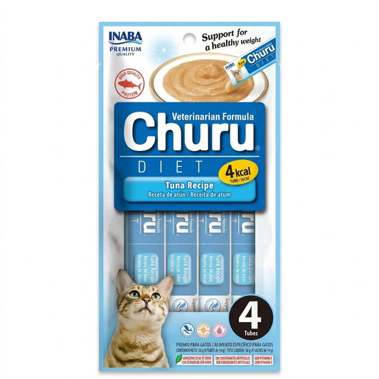 INABA CHURU DIET GATO X 4 TUBOS ATÚN 56gr
