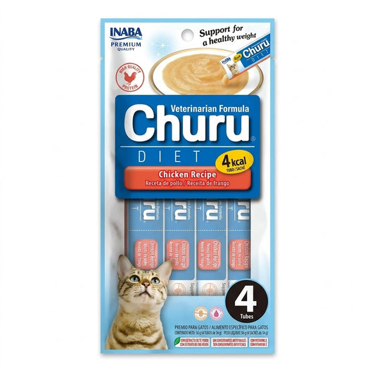INABA CHURU DIET CAT X 4 TUBOS POLLO 56gr