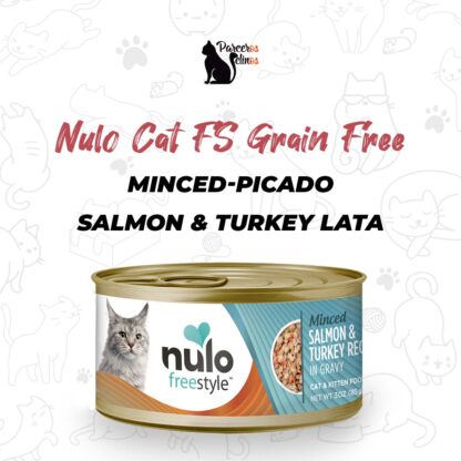 NULO CAT FS GRAIN FREE MINCED-PICADO SALMON & TURKEY LATA 3 OZ - 85 GR
