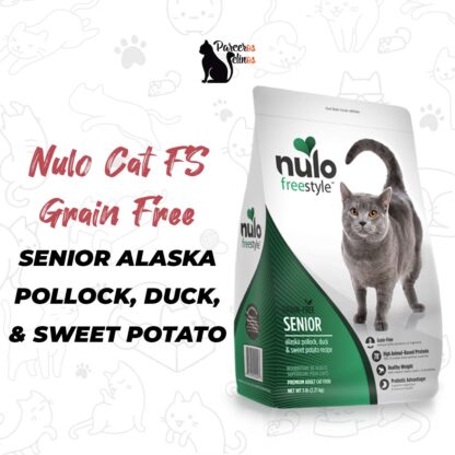 NULO CAT FS GRAIN FREE SENIOR ALASKA POLLOCK, DUCK, & SWEET POTATO