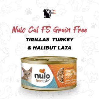 NULO CAT FS GRAIN FREE SHREDDED-TIRILLAS TURKEY & HALIBUT LATA 3 OZ - 85 GR