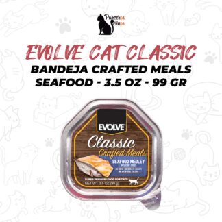 EVOLVE CAT CLASSIC BANDEJA CRAFTED MEALS SEAFOOD MEDLEY 3.5 OZ - 99 GR