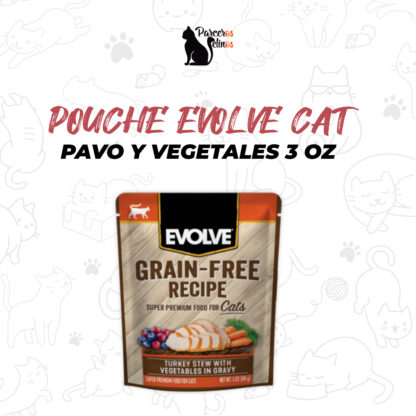 POUCHE EVOLVE CAT PAVO Y VEGETALES 3 OZ