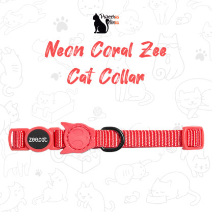 NEON CORAL ZEE CAT COLLAR