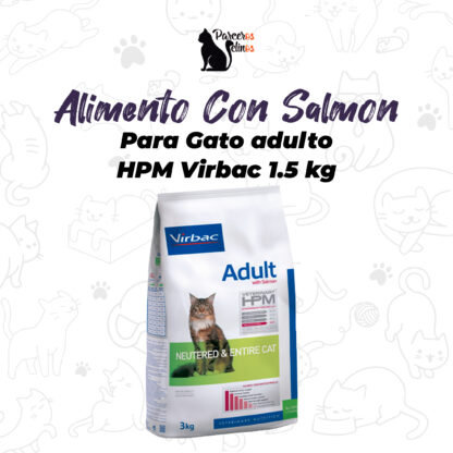Alimento con Salmón para Gato Adulto HPM Virbac 1.5 kg
